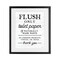 Stupell Industries Flush Only Toilet Paper Rules Framed Print Under Glass, design by Lux + Me Designs